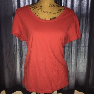 J. Jill XL Orange Rust Cap Sleeve T Shirt X-Large